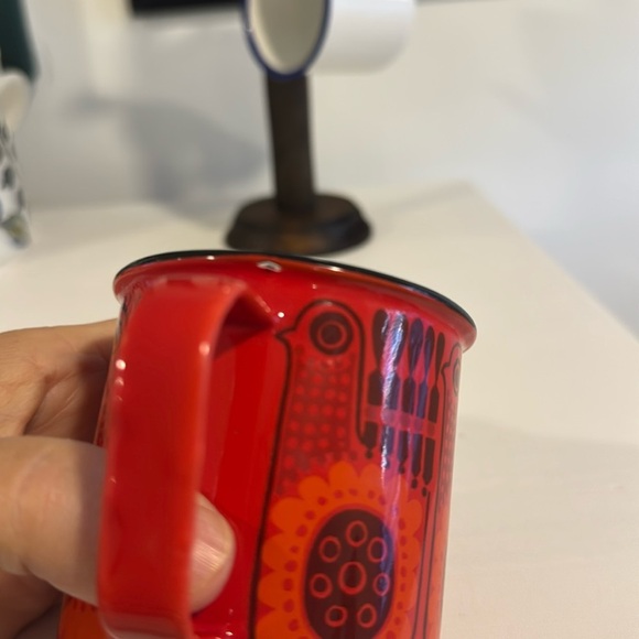 Finel Retired Lintu Bird Enamel Cup by Kaj Franck - Picture 10 of 10